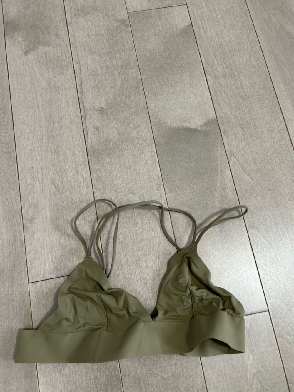 aerie Olive Green Strappy Bralette